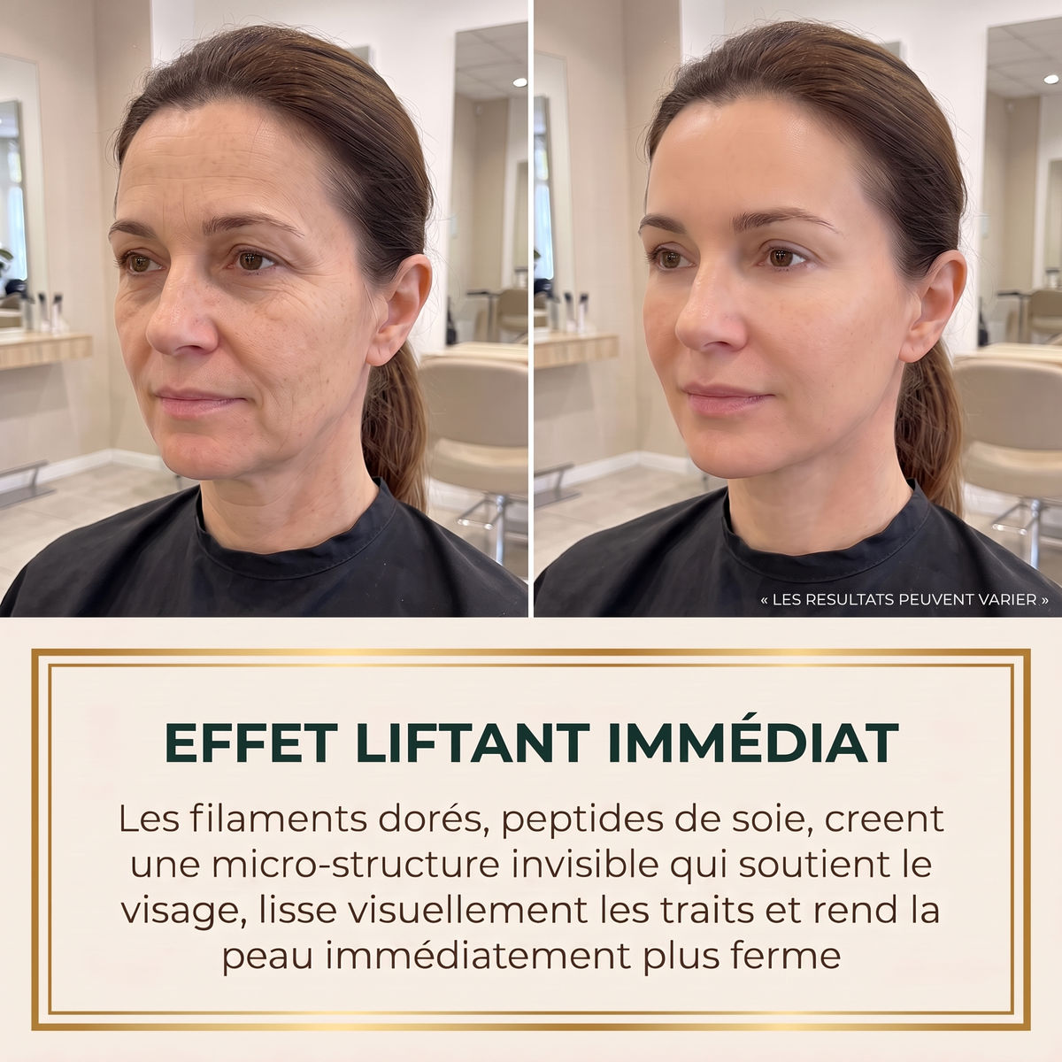 Effet liftant immédiat, résultats visibles